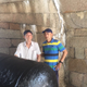 Zhang Hai (right) with his dad.